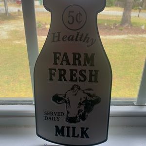 Milk cow sign